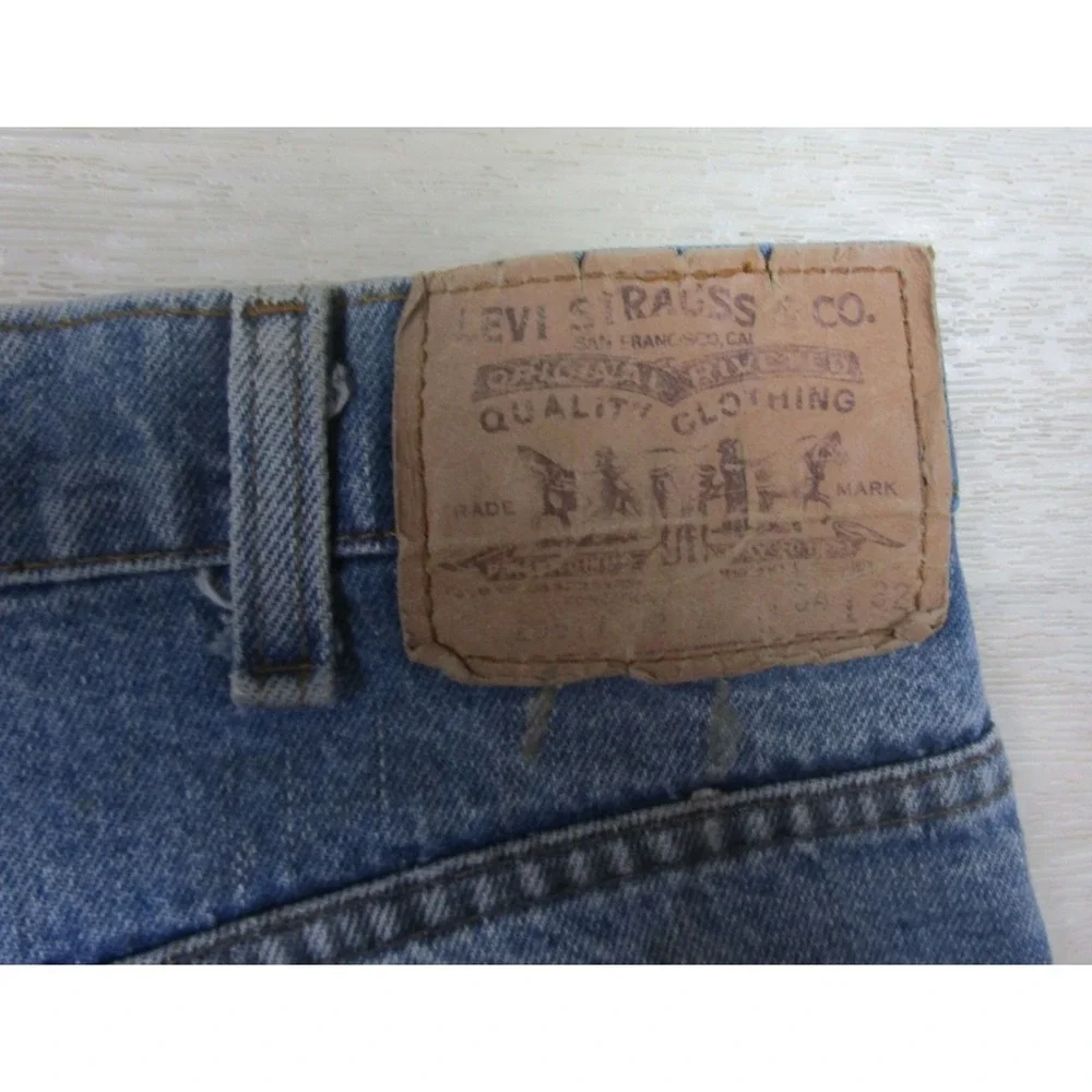 Vintage 80s Levis 517 Jeans Mens 32x30.5 Orange Tab Bootcut Saddleman Distress 9